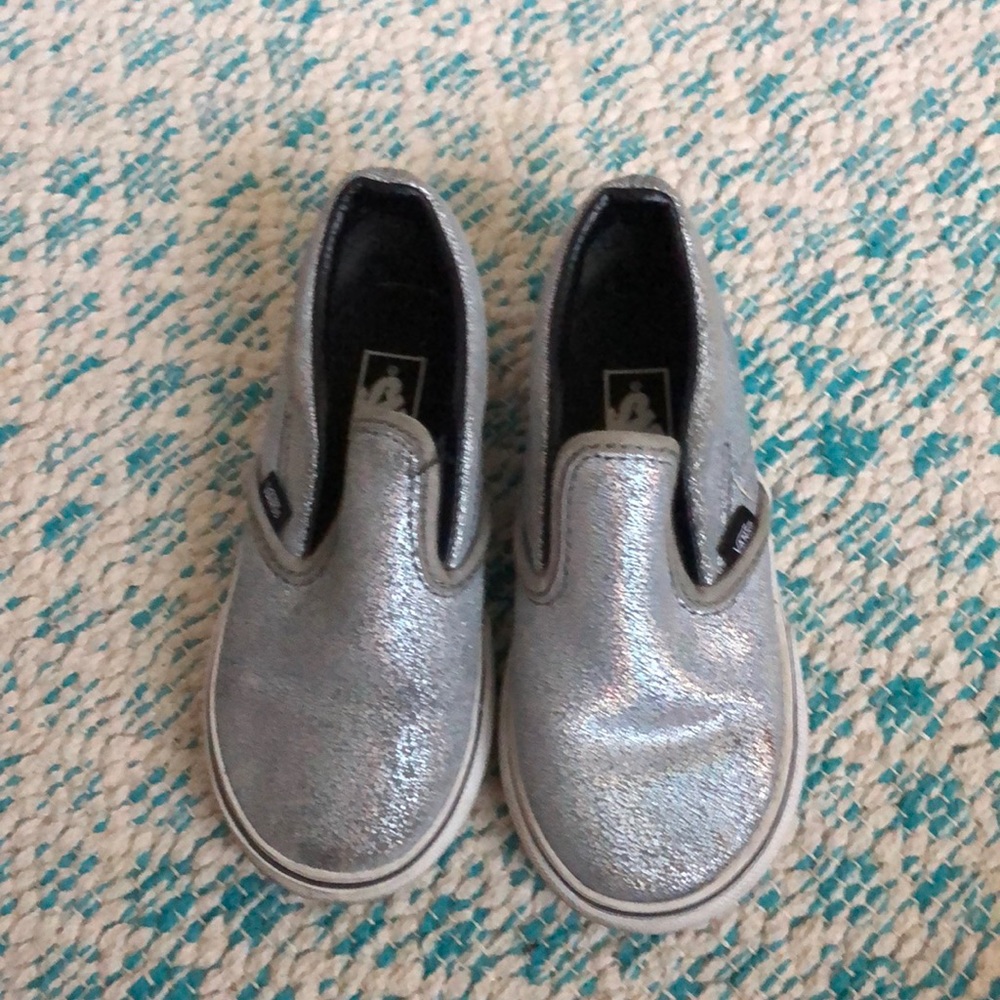 Kids Iridescent Slipon Vans Sz 8.5